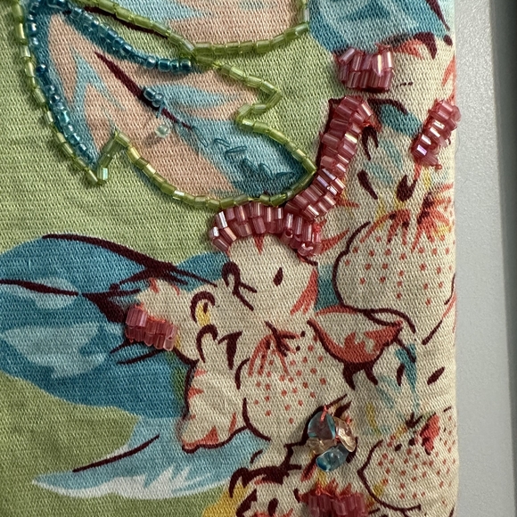 Spring Flower Print and Beaded Skirt Dolce Apparel - Picture 6 of 8